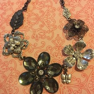 Park Lane Hematite & Crystal Necklace